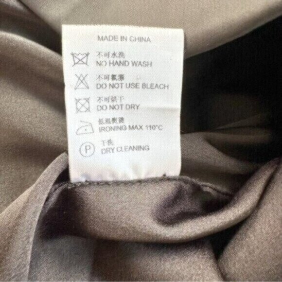 NWOT Nana Jacqueline Elora Blazer Black Gathered Satin Mini Dress Size M - Picture 13 of 13